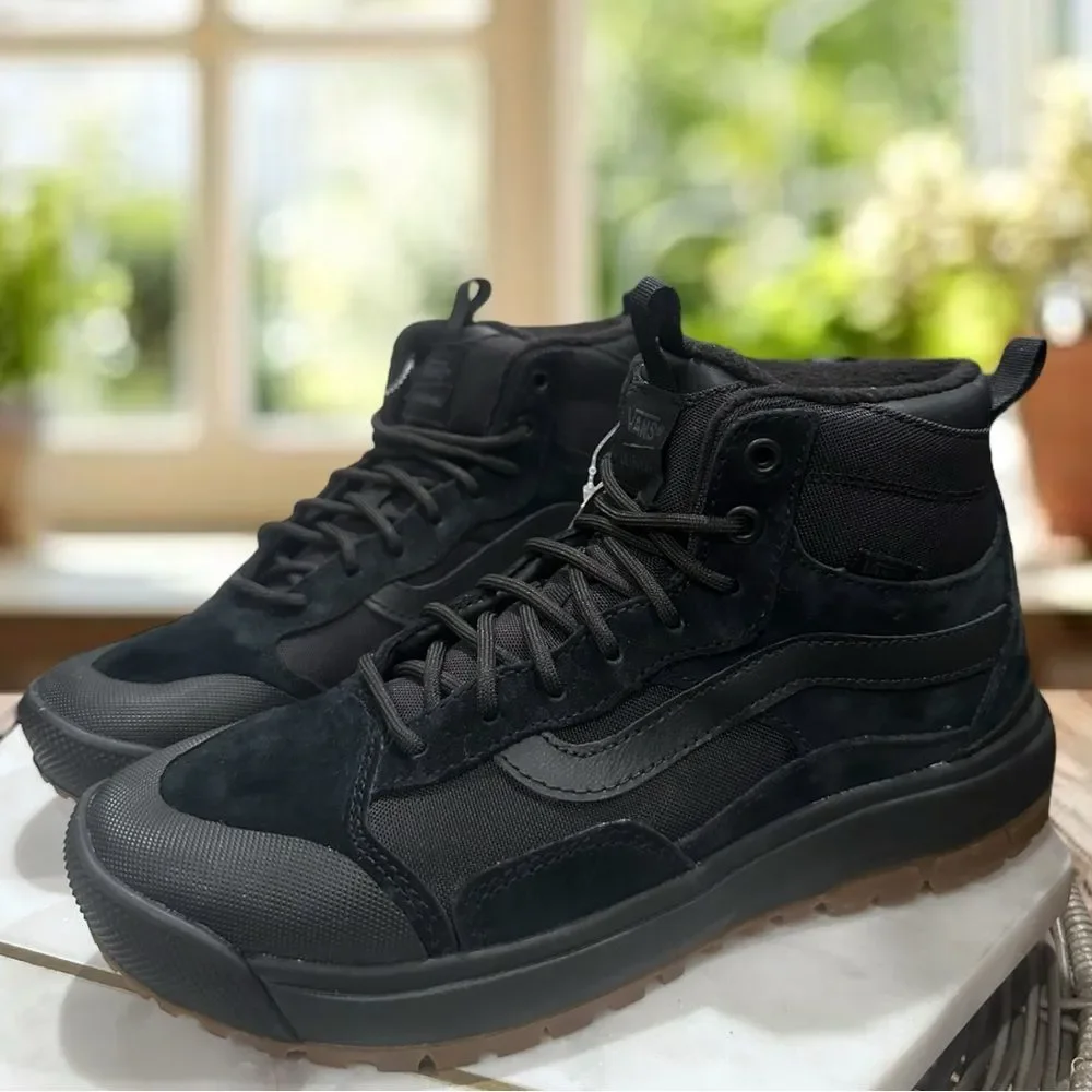 Vans MTE Black High-Top Athletic Shoes with Gum Outsole